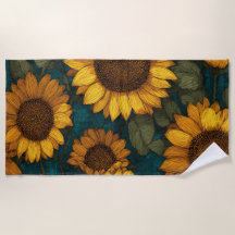 Solrosmönster – Sommarblommor