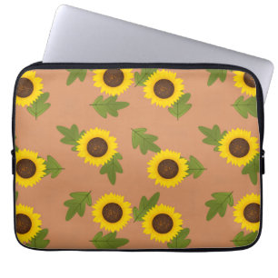 Solrosmönsterdesign – Söt blomsterestetik Laptop Fodral