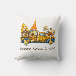 Solrosnomer i Lastbil Gnome Sweet Gnome Kudde