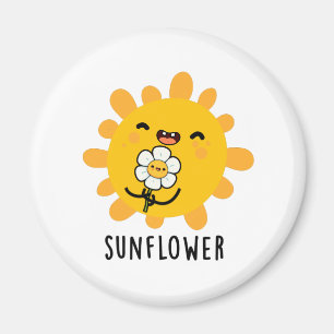 Solrosnyj Sol och blomrosa Magnet