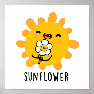 Solrosnyj Sol och blomrosa Poster