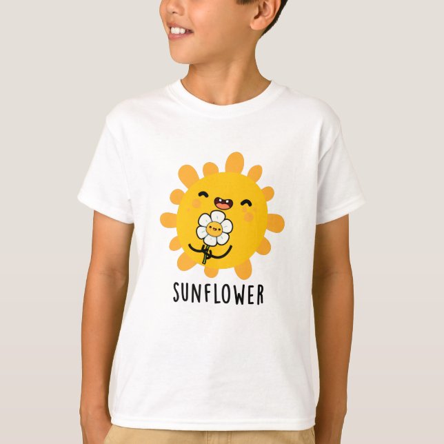 Solrosnyj Sol och blomrosa T Shirt (Framsida)
