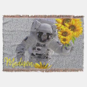 Solrosolastronaut Throw Blanket Filt