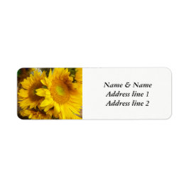 Solrosolja bröllop adressetiketter returadress etikett
