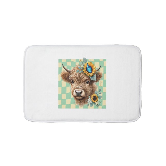 Solrosolja, Cute Highland Cow Badrumsmatta (Framsidan)