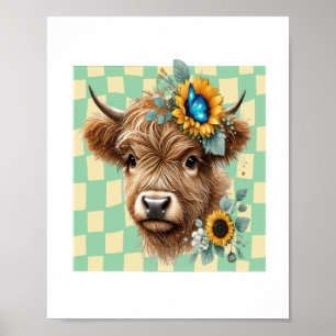 Solrosolja, Cute Highland Cow Poster