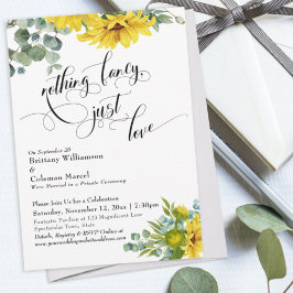 Solrosolja Eucalyptus Elegant Typografi Reception Inbjudningar