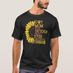 Solrosolja Mamma med Tattoos Söt Öga och denna T Shirt