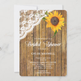 Solrosolja Snöre Wood Blommigt Möhippa Inbjudningar