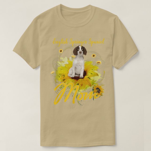 Solrosolja Springer Spain Mamma Hund älskare T Shirt (Design framsida)