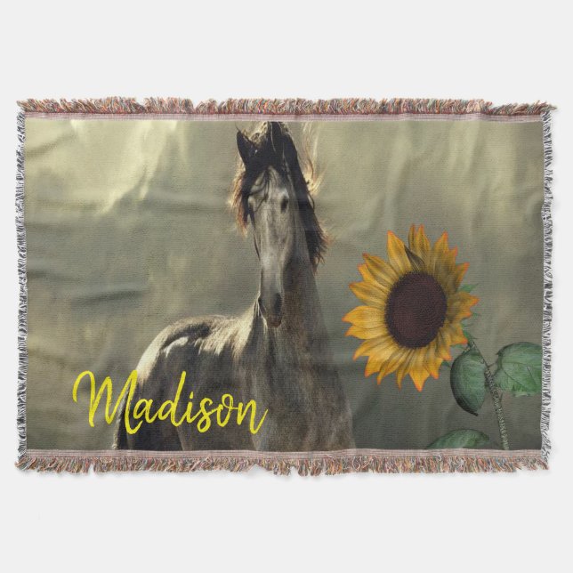 Solrosolja Throw Blanket Filt (Framsidan)