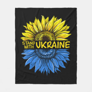 Solrosolja ukrainsk Jag står på Ukrainas Kärlek Uk Fleecefilt