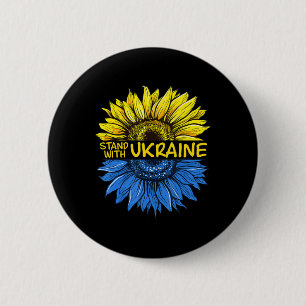 Solrosolja ukrainsk Jag står på Ukrainas Kärlek Uk Knapp