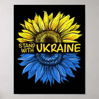 Solrosolja ukrainsk Jag står på Ukrainas Kärlek Uk Poster