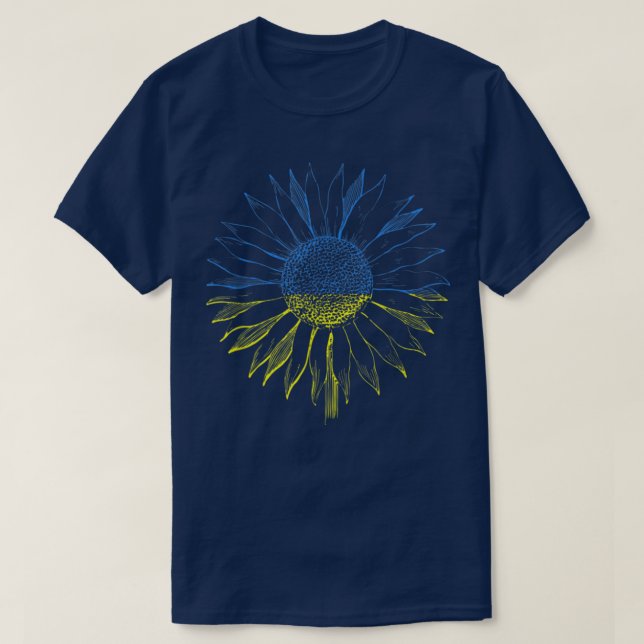 Solrosolja, ukrainska Flagga Sunblommor T Shirt (Design framsida)