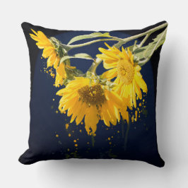 Solrosolkonst Stänk Kudde