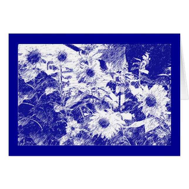 Solrosolkort Hälsningskort (Framsidan Horizontal)