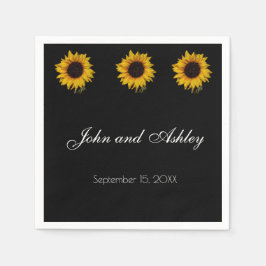 Solrosolrosoldroppar Vatten Bröllop Pappersservett