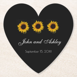 Solrosolrosoldroppar Vatten Bröllop Underlägg Papper