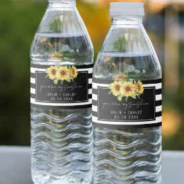 Solrosolvit White Rand Du är min solskine Vattenflaska Etikett