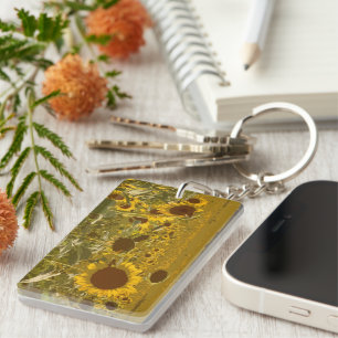 Solrosolyckan Fält akrylic Keychain