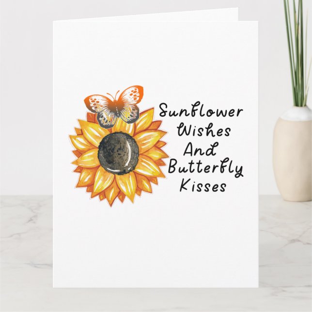 Solrosönskemål Och Fjärilkyssar, Solros B Kort (Framsida)