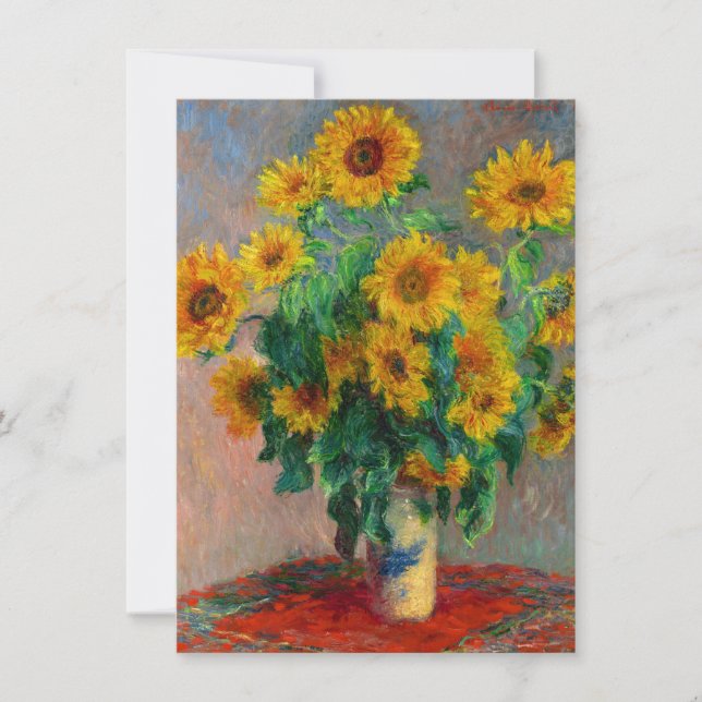 Solrosor av Monet Spara Datumet (Framsida)