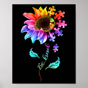 Solrosor av typen Puzzle Biet Autism Awareness Mo Poster