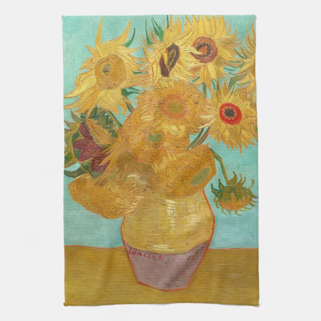 Solrosor av Van Gogh Kökshandduk (Vertikal)