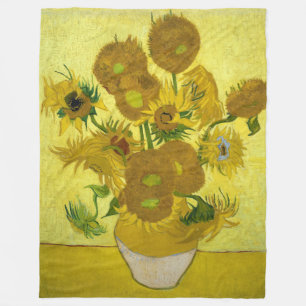 Solrosor av Vincent Van Gogh Fleecefilt