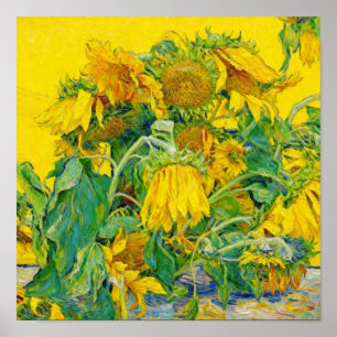 Solrosor efter Van Gogh Poster