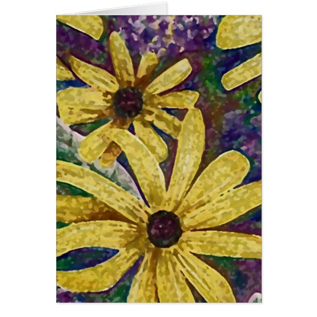 Solrosor Hälsningskort (Framsidan)