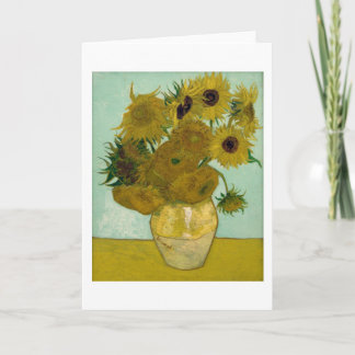 Solrosor i en Van Gogh för vas (F456) konst Kort