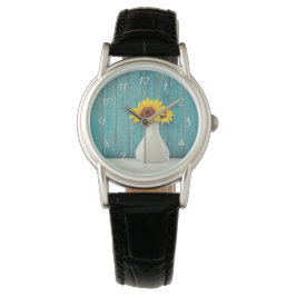 Solrosor i en vas armbandsur
