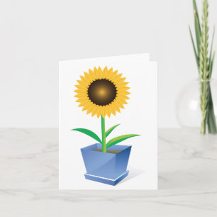 Solrosor i ett prickkort kort