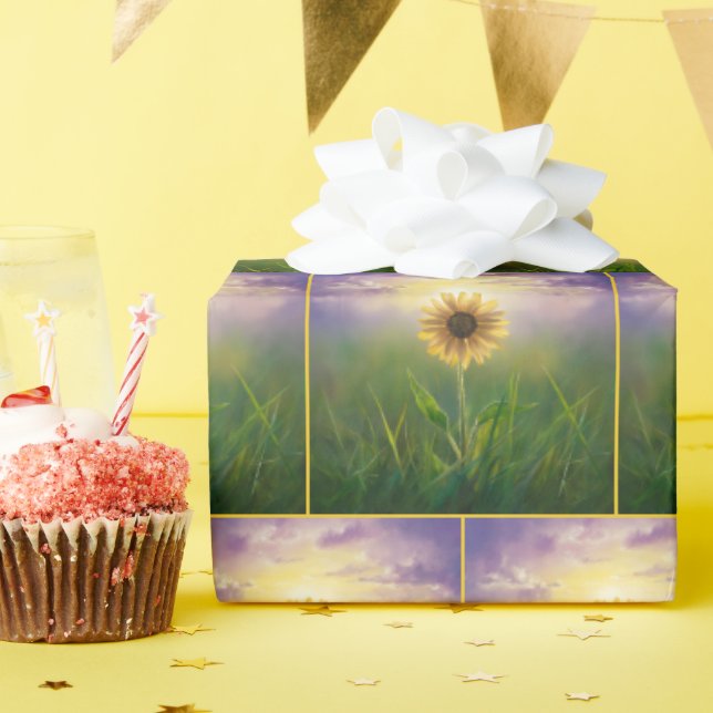 Solrosor i Grönt Presentpapper (Födelsedagsfest)