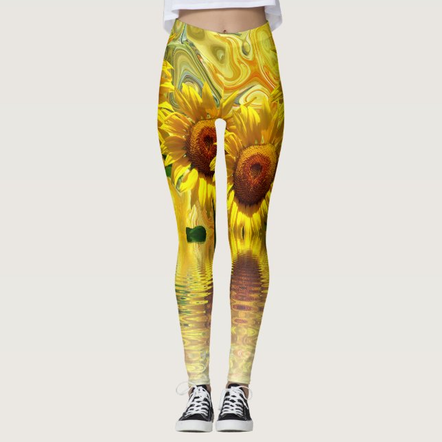Solrosor Leggings (Framsida)