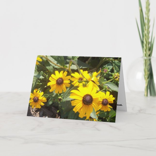Solrosor Notecard Kort (Framsida)