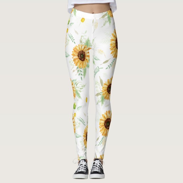 Solrosor och Daisy Leggings (Framsida)