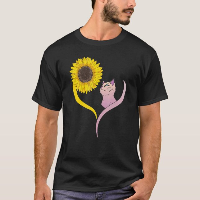Solrosor och havre med katter t shirt (Framsida)
