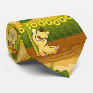 Solrosor och Kawaii björn Slips