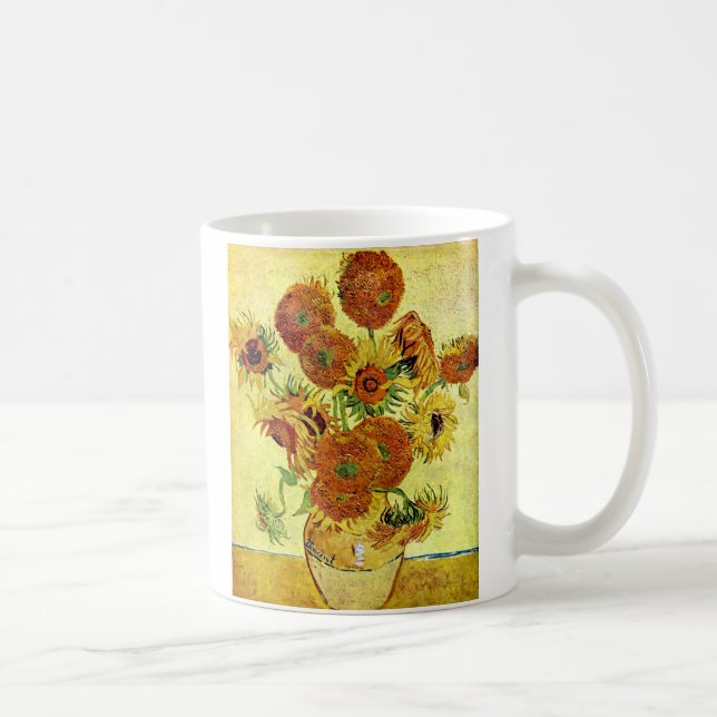 Solrosor som målar Van Gogh Kaffemugg (Höger)