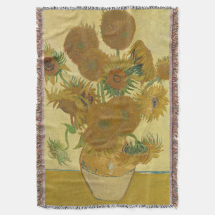 Solrosor, Stilleben Oljemålning, Van Gogh Filt
