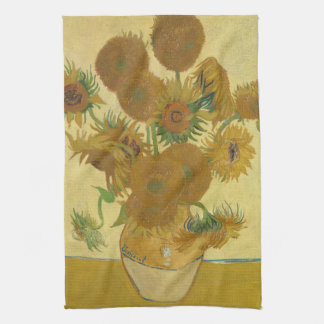 Solrosor, Stilleben Oljemålning, Van Gogh Kökshandduk