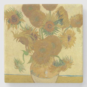Solrosor, Stilleben Oljemålning, Van Gogh Stenunderlägg