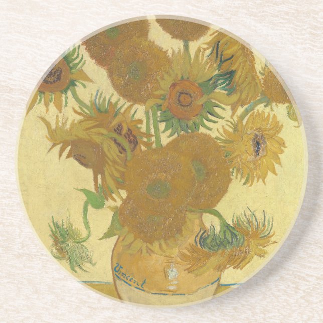 Solrosor, Stilleben Oljemålning, Van Gogh Underlägg (Framsidan)