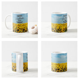 Solrosor Stylska Eleganta Bästa Mamma Någon Gång B Kaffemugg
