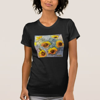 Solrosor svärtar utslagsplatsen t-shirt