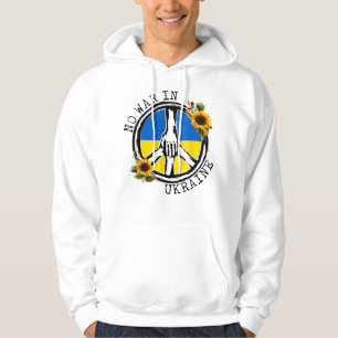 Solrosor Ukrainas Flagga No war in Ukraina Hoodie