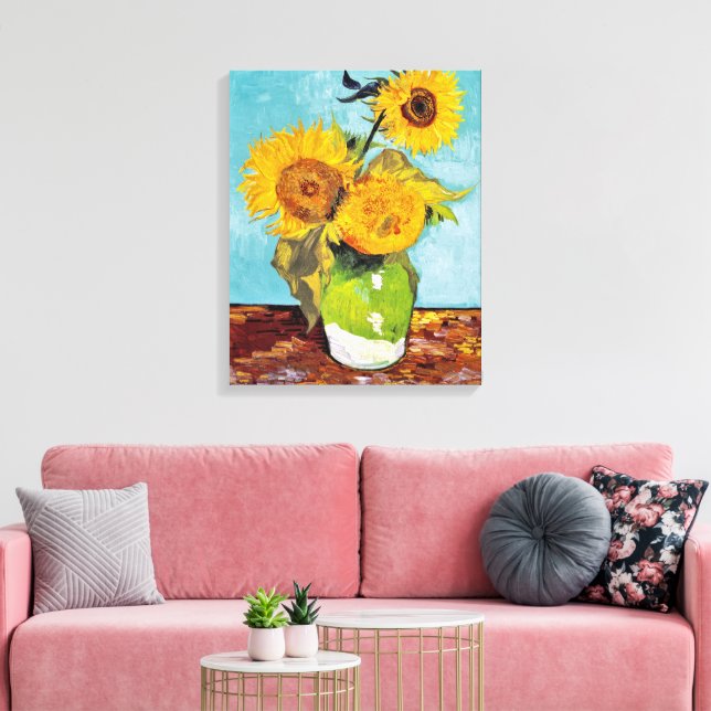 Solrosor | Van Gogh | Canvastryck (Insitu (Vardagsrum))